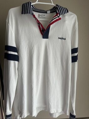 NAUTICA Slim Fit Classic Longsleeve Polo Top XL